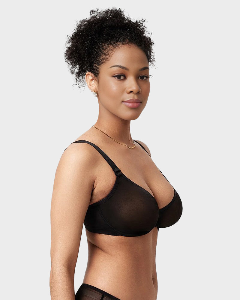 Seamless Mesh Unlined Underwire Bra