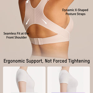 Front Closure Cross-Back Wireless Posture Bra