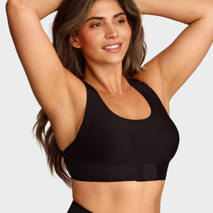 Front Closure Cross-Back Wireless Posture Bra