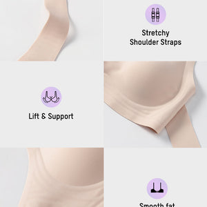 Front Closure Cross-Back Wireless Posture Bra