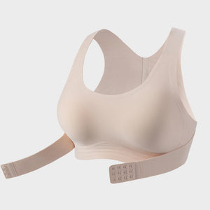 Front Closure Cross-Back Wireless Posture Bra