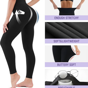 Tummy Control Butt-Lifting Training Leggings with Pockets