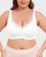 Full Coverage Lace Trim Minimizer Bra