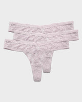 Elegant Comfort Floral Lace Thong (3 Pack)