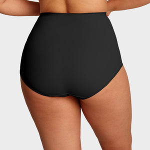 Plus-Size High-Waist Cross Tummy Control Panties (5 Pack)