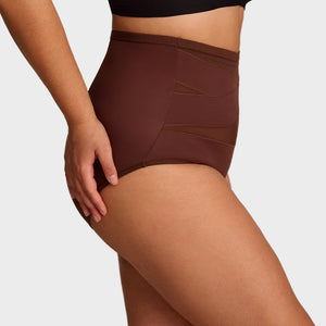 Plus-Size High-Waist Cross Tummy Control Panties (5 Pack)