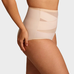 Plus-Size High-Waist Cross Tummy Control Panties (5 Pack)