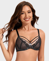 Plus Size Lace Full Coverage Minimizer Bra