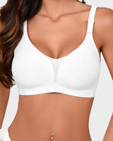 Seamless Mesh Panel Invisible Thin Bra