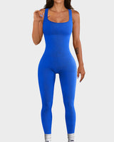 Seamless Square Neck Sculpting Sport Jumpsuit