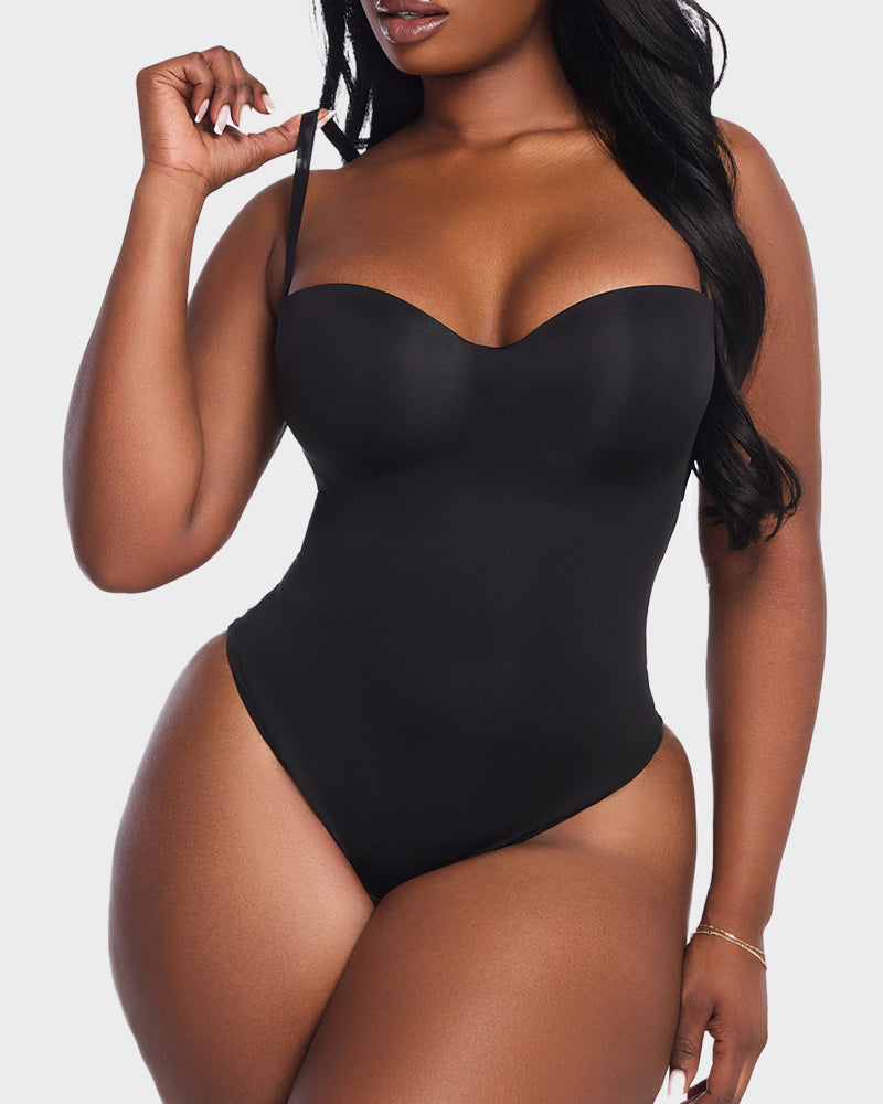 Seamless Strapless Thong Bodysuit