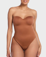 Seamless Strapless Thong Bodysuit