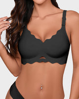 Seamless Wireless Scalloped Edge Jelly Bra