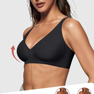 Seamless Deep V Push-Up Wireless Bra