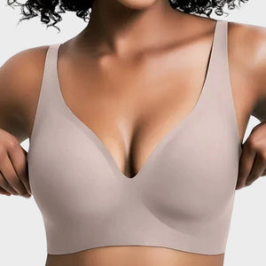 Seamless Deep V Push-Up Wireless Bra