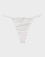 Lace-Trim Mesh V-String Panty